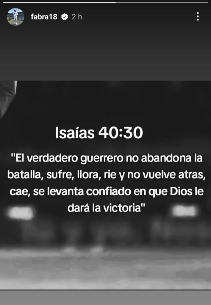 Posteo de Frank Fabra.